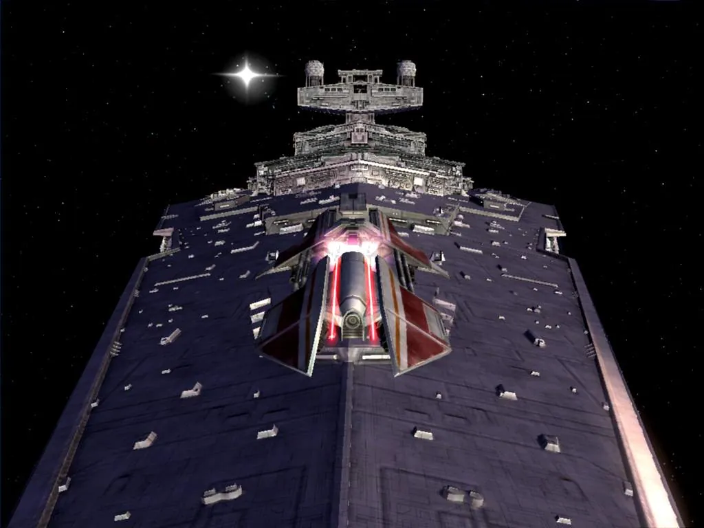 Imperial Star Destroyer in orbit